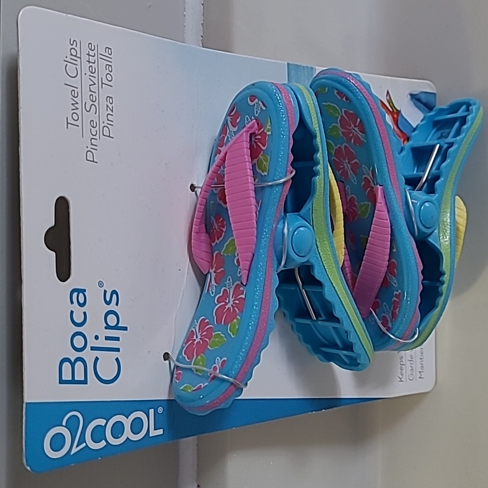 Beach Towel Clips O2 Cool Boca Clips Flip Flop Shaped Towel Clips